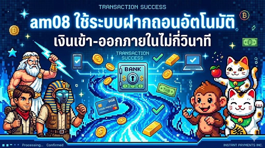 am08 ใช้ระบบฝากถอนอัตโนมัติ เงินเข้า-ออกภายในไม่กี่วินาที